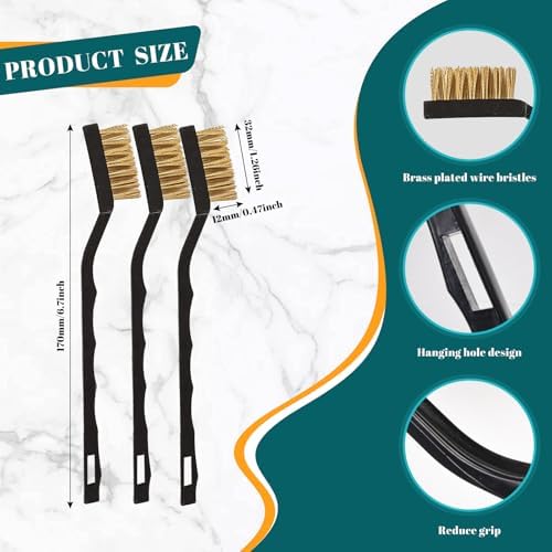 40 Pcs Mini Wire Brush Brass Brush Set, Masonry Brush Wire Brass Brush - Image 2