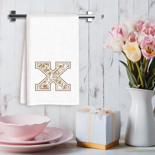 Chinoiserie Initial Kitchen Towels, Personalized Kitchen Towels, Personalized - Image 3