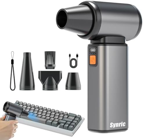 Compressed Air Duster, Stepless Speed Electric Air Duster, Metal Shell Air by Synric