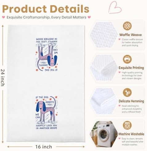 Funny Dog Kitchen Towels Kitchen Decor Accessories Hostess Gifts - Image 2