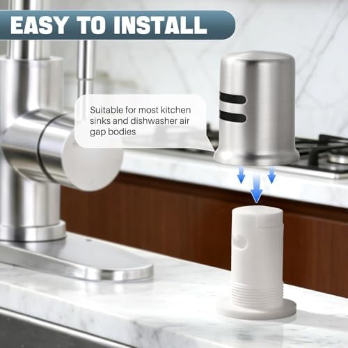 Dishwasher Air Gap Cover for Kitchen, Solid Brass Air Gap Cap - Image 6