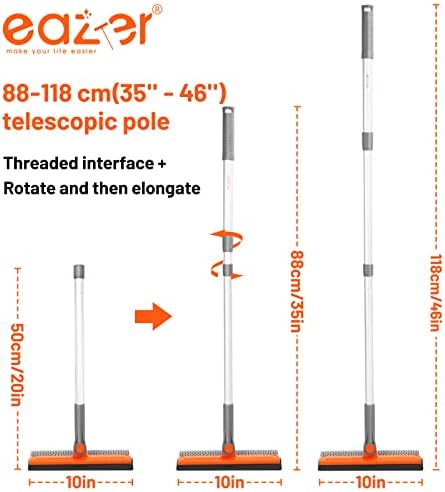 Eazer 46'' Professional Window Cleaner Tool, 2-in-1 Rotatable Squeegee - Image 3