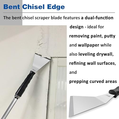 CHILI TOOLS 4 Inch Bent Stainless Steel Chisel Pole Scraper - Image 5