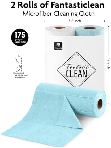 Fantasticlean Microfiber Cleaning Cloth Roll-60 Sheets - Image 4