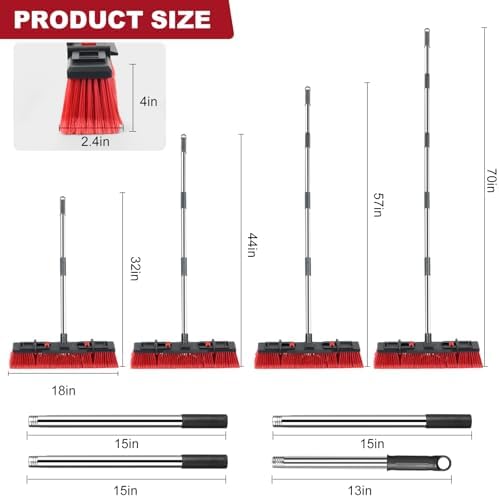Broom for Outdoor & Commercial-Grade Heavy-Duty Push Broom - Image 5