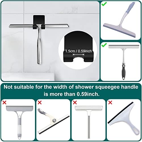 CGBE Shower Holders for Razors, 2 Pack Squeegee Holder and 2 Pack Razor Holder - Image 6