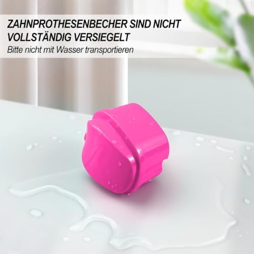 2 Pack Colors Denture Bath Case Cup Retainer Cleaner Holder Case False Teeth - Image 6