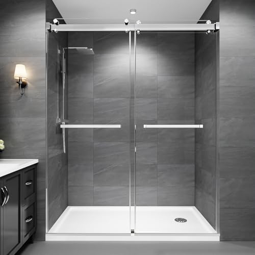 55-60" W x 72"H Frameless Double Sliding Shower Door by Dyvalis-RefinedShowerspace