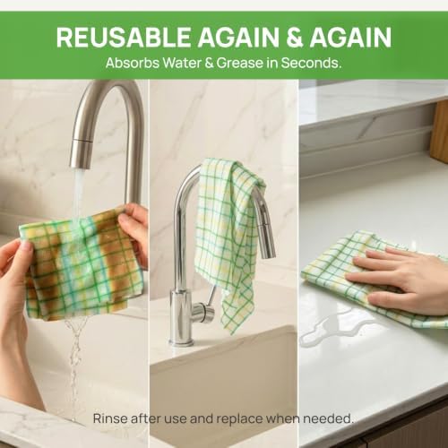 Disposable Multi-Purpose Cleaning Cloth 40 Pcs, Thickened & Absorbent Kitchen - Image 6