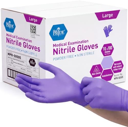 MedPride Powder-Free Nitrile Exam Gloves by MEDPRIDE