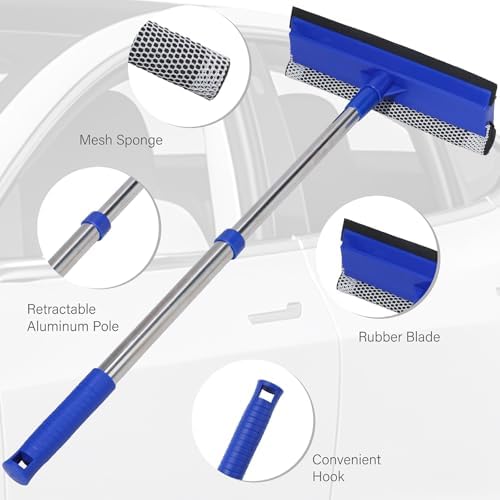 2-in-1 Car Windshield Squeegee and Sponge Scrubber - Image 4