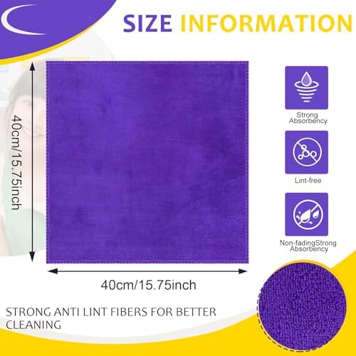 Nuenen Car Microfiber Clean Cloths, 16 x 16 Inch - Image 4