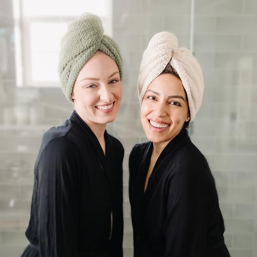 ROLSHOL 4 Pack Extra Large Microfiber Hair Towel Wraps - Image 5
