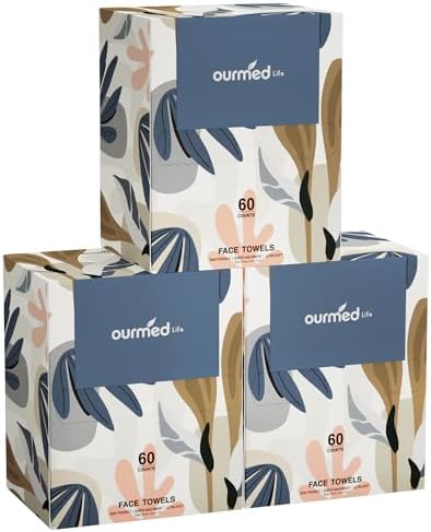 Ourmed Life Disposable Face Towels, 7.9 x 10 in Facial Towels by ourmedlife
