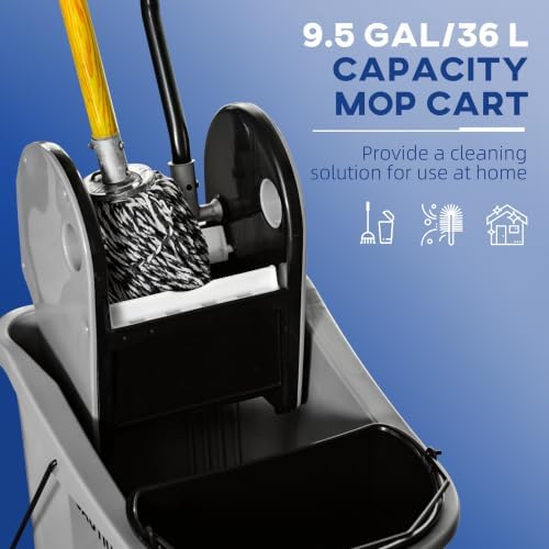 HOMCOM 9.5 Gallon Mop Bucket - Image 3