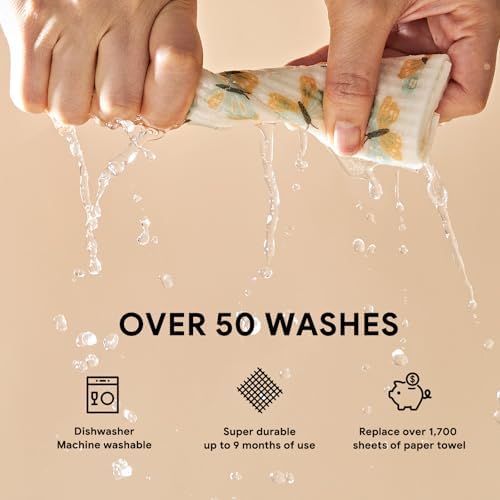 RECYCO Swedish Dishcloths for Kitchen | 5 Pack Gingham Flutter Washable Dish - Image 5