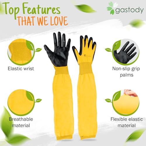 Long Sleeve Gardening Gloves for Women & Men, Long Cuff Garden Gloves - Image 3