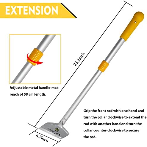 XW Razor Blade Scraper with Adjustable Handle, Extra 10 PCS Blades Included - Image 3