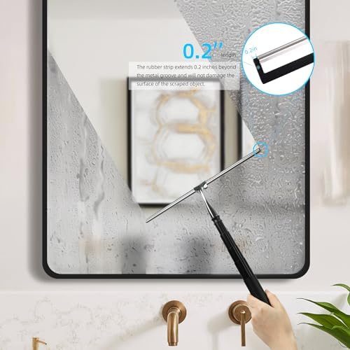 Toncoke 2 in 1 Window Squeegee, Shower Squeegee Window Cleaning Kit - Image 4