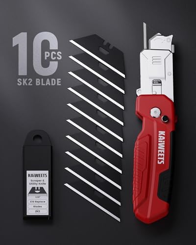 KAIWEETS 2-in-1 Utility Knife, Razor Blade Scraper, Box Cutter - Image 5