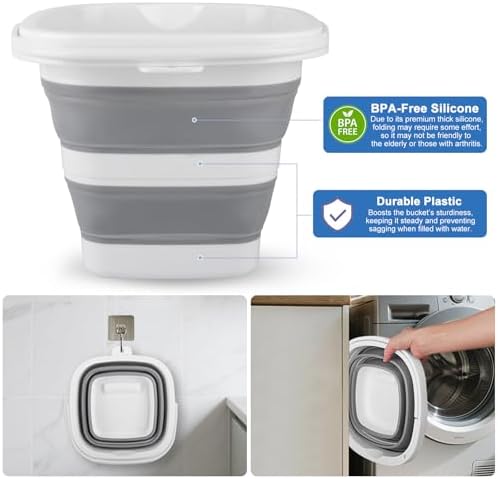Car Wash Bucket 5L, Collapsible Bucket - Image 3