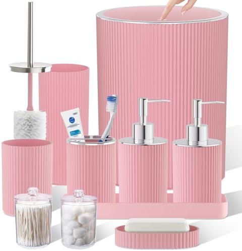 Light Pink Bathroom Accessories Set by LetUsMakeHomeYourFavoriteDestination