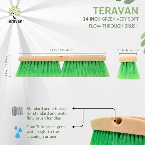 Teravan Green Flow Through Essential Flagged-End Brush Head - Image 3