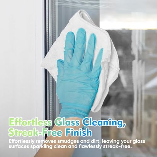 HOMEXCEL White Microfiber Cleaning Cloth 200PK, Towels - Image 4