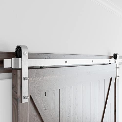 SMARTSTANDARD 10 Feet Brushed Nickel Barn Hardware Kit, Fit 60" W Door - Image 3