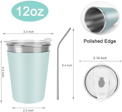 2pcs Stainless Steel Toddler Cups, 12oz Kids Cups - Image 3