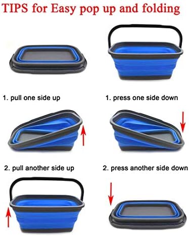 SAMMART 11.6L Collapsible Rectangular Handy Basket/Bucket - Image 7