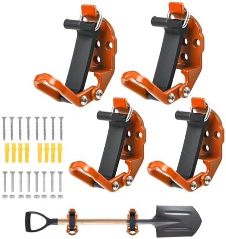 4 Pack Shovel Holder Wall Mount by Unknown