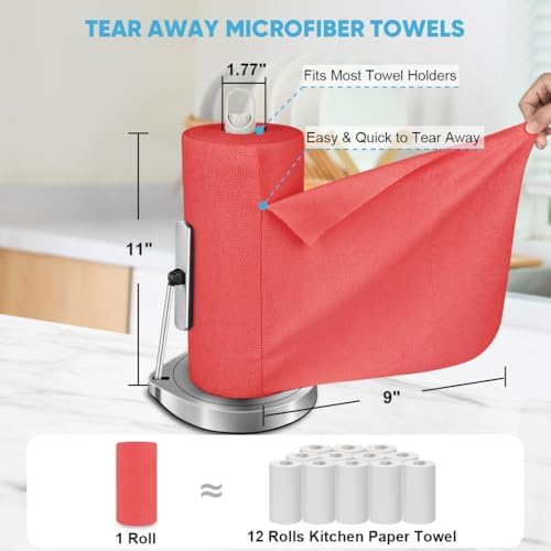 AIDEA Microfiber Cleaning Cloth Roll-55 Sheets - Image 2
