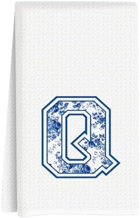 Chinoiserie Initial Kitchen Towels, Personalized Kitchen Towels, Personalized by Unknown