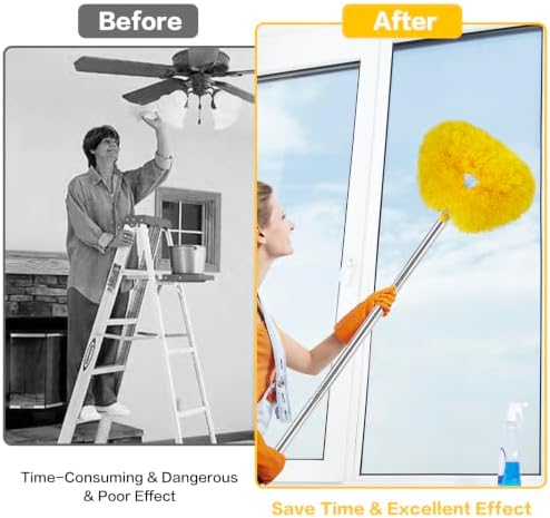 Ceiling Fan Cleaner Duster Reusable Microfiber Ceiling Fan Blade Cleaner - Image 4