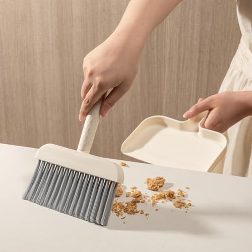 Small Desktop Broom and Dustpan Set, Compact Office Desk Cleaning Tool - Image 3