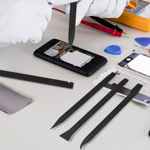 Hordion 9PCS Plastic Scraper Non-Scratch Scraper Sticker Remover Black - Image 5