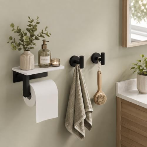 BWE Matte Black Toilet Paper Holder - Image 2