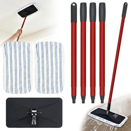 Microfiber Flat Mop Kit with Large Surface Dust Flat Mop by Unknown