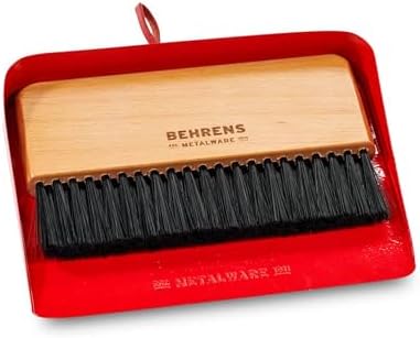 Behrens Red Galvanized Dustpan & Brush Set - Image 2