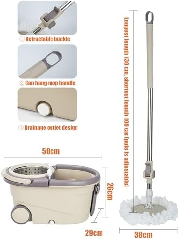 A, Mop 360° Sturdy Stainless Steel Rotating Rod, Set - Image 7