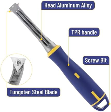 Bates- Carbide Scraper, Three-Edged Tungsten Steel Blade, Paint Scraper Tool - Image 2