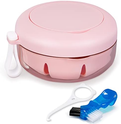 OB05 Leak Proof Denture Cup Kit Portable Retainer Case Perfect by netceem