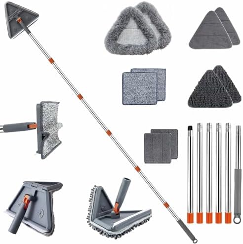 Upgraded 98'' Long Handle Wall Cleaner Mop & Baseboard Cleaning Tool by ShinyDew