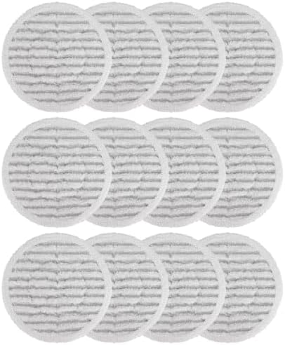 Pads for Steam Scrub Mop: 12 Pack Spin Mop Refills Compatible by BeiLan