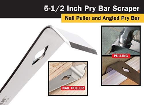 Titan Tools 11505 5-1/2-Inch Stainless Steel Pry Bar Scraper - Image 3