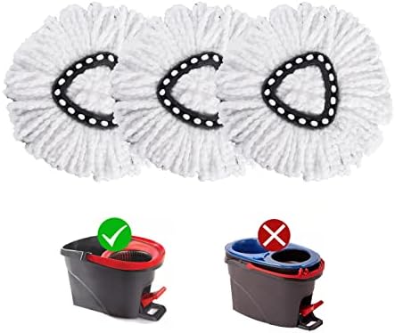 Matthew Cleaning 3Pack White Microfiber Spin Mop Replacement Head Compatible by MATTHEWCLEANINGPRODUCTS