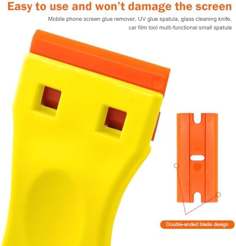 Upgrade 5 Pack Plastic Razor Blade Scraper and 200 Pcs Blades, Remove Label - Image 6