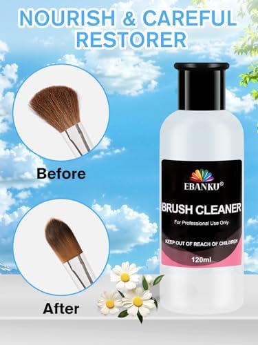 EBANKU 4OZ Nail Brush Cleaner, Nail Art Brushes Conditioner Quickly Clean - Image 2