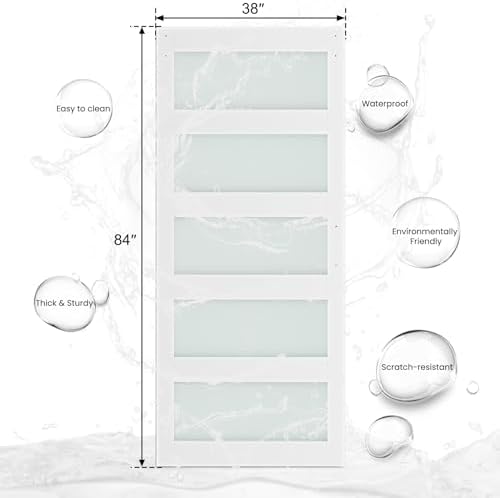 SMARTSTANDARD 38 x 84 in Glass Barn Door - Image 2